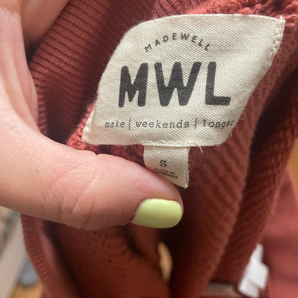Madewell shorts! part of matching set. Dark peach color